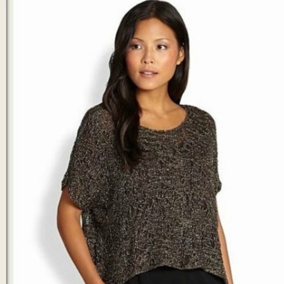 Eileen Fisher Wrapped Sparkle Jacquard Sweater.  Size Small. - Picture 1 of 11